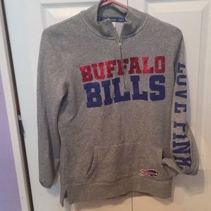 PINK - Buffalo Bills Gray Quarter Zip Up